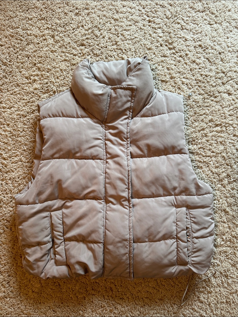 Ultra Flirt Taupe Puffer Vest